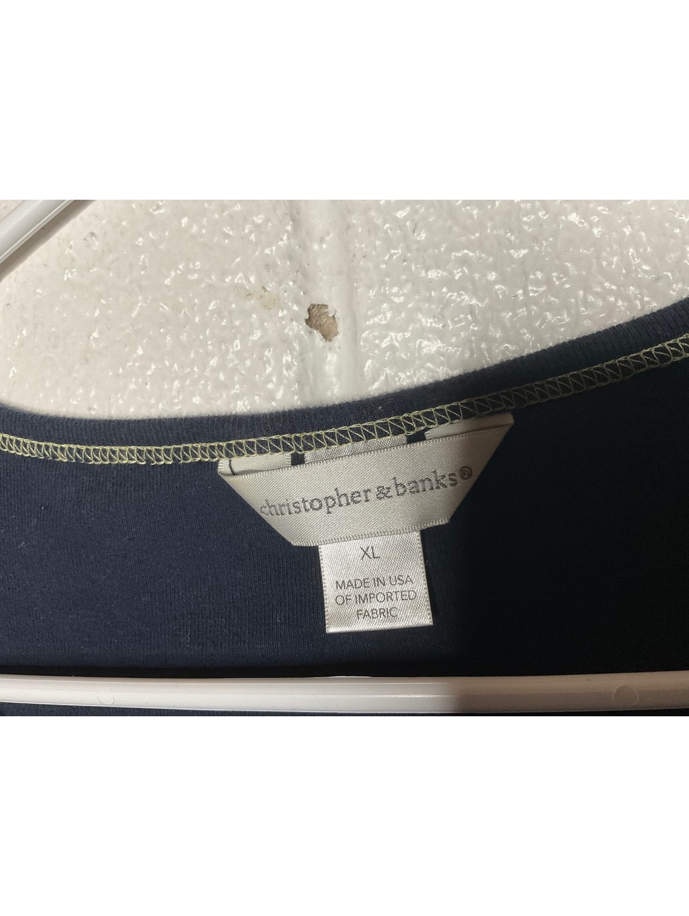 < Y2K Christopher & Banks Navy Blue Floral Paisley Pattern Top > - Picture 3 of 6